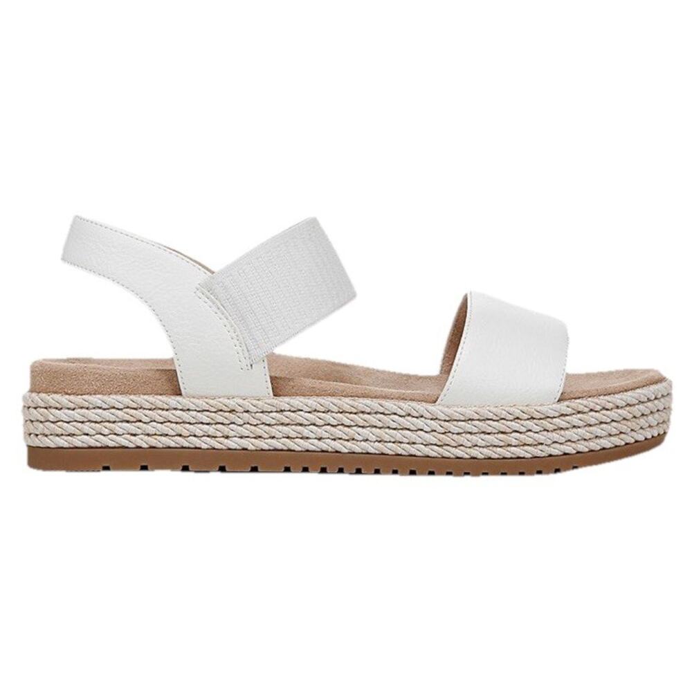 SOUL Naturalizer 6.5 Platform Sandals White Braided Jute Comfort Espadrille